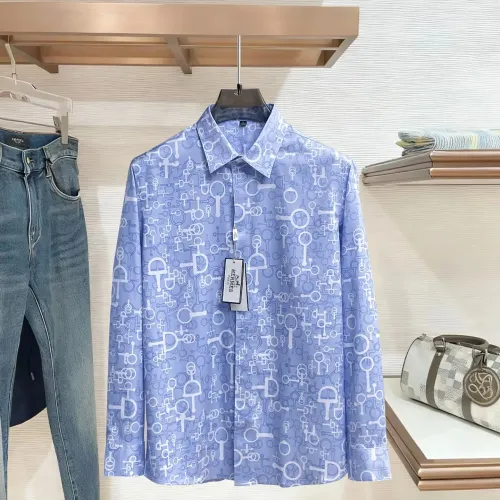 Wholesale Hermes Shirts Long Sleeved For Men #1430146 $80.00 USD, Wholesale Quality Replica Hermes Shirts
