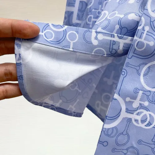 Replica Hermes Shirts Long Sleeved For Men #1430146 $80.00 USD for Wholesale