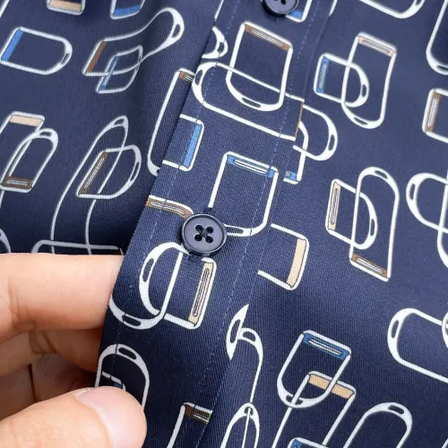 Replica Hermes Shirts Long Sleeved For Men #1430148 $80.00 USD for Wholesale