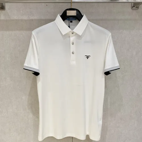 Wholesale Prada T-Shirts Short Sleeved For Men #1430256 $80.00 USD, Wholesale Quality Replica Prada T-Shirts