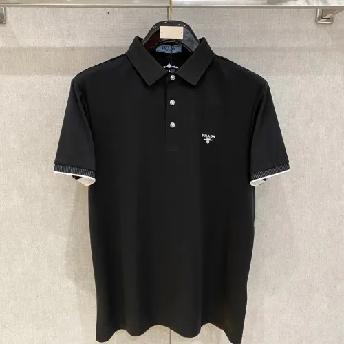 Wholesale Prada T-Shirts Short Sleeved For Men #1430258 $80.00 USD, Wholesale Quality Replica Prada T-Shirts