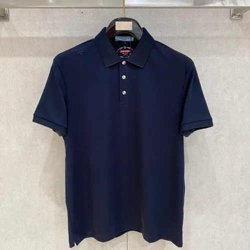 Wholesale Prada T-Shirts Short Sleeved For Men #1430260 $80.00 USD, Wholesale Quality Replica Prada T-Shirts