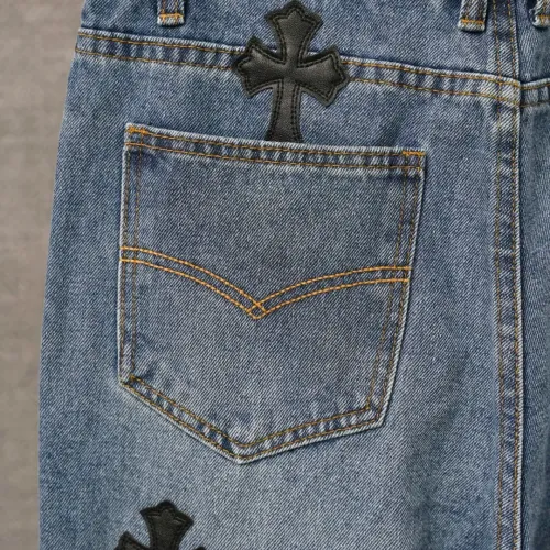 Replica Chrome Hearts Jeans For Men #1430756 $48.00 USD for Wholesale