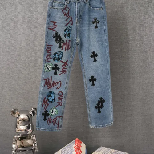 Wholesale Chrome Hearts Jeans For Men #1430767 $52.00 USD, Wholesale Quality Replica Chrome Hearts Jeans
