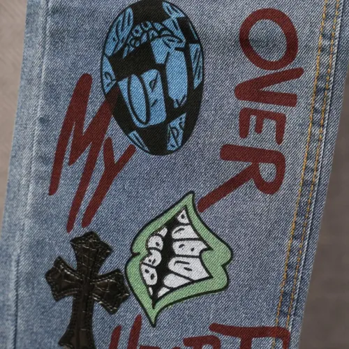 Replica Chrome Hearts Jeans For Men #1430767 $52.00 USD for Wholesale