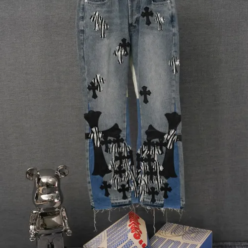 Wholesale Chrome Hearts Jeans For Men #1430795 $56.00 USD, Wholesale Quality Replica Chrome Hearts Jeans
