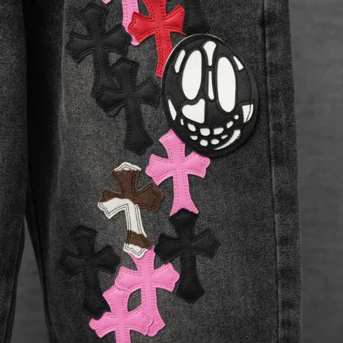 Replica Chrome Hearts Jeans For Men #1430813 $60.00 USD for Wholesale