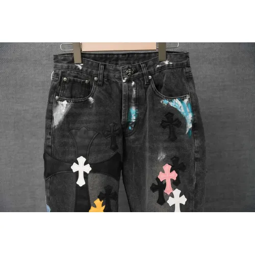 Replica Chrome Hearts Jeans For Men #1430819 $68.00 USD for Wholesale