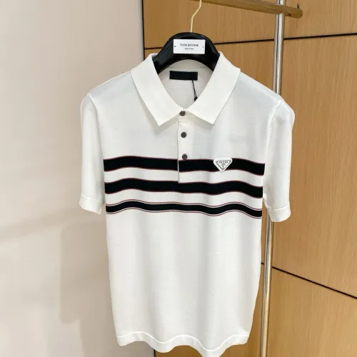 Wholesale Prada T-Shirts Short Sleeved For Men #1430951 $56.00 USD, Wholesale Quality Replica Prada T-Shirts