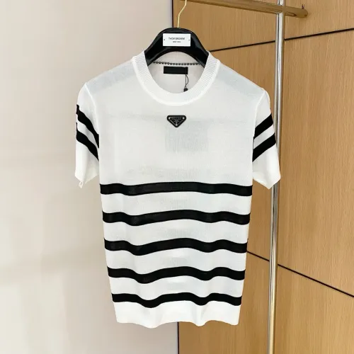 Wholesale Prada T-Shirts Short Sleeved For Men #1430965 $52.00 USD, Wholesale Quality Replica Prada T-Shirts