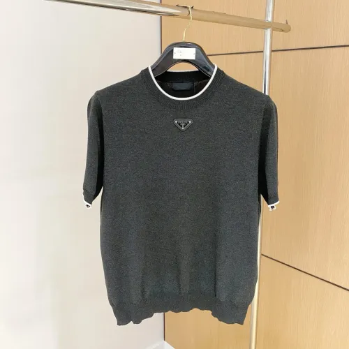 Wholesale Prada T-Shirts Short Sleeved For Men #1430968 $52.00 USD, Wholesale Quality Replica Prada T-Shirts
