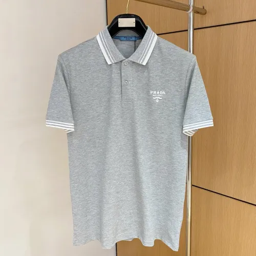 Wholesale Prada T-Shirts Short Sleeved For Men #1431400 $48.00 USD, Wholesale Quality Replica Prada T-Shirts