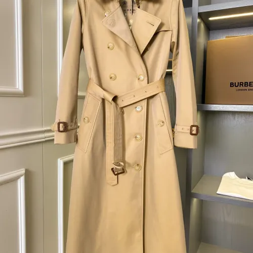 Replica Burberry Trench Coat Long Sleeved For Women #1431453 $162.00 USD for Wholesale
