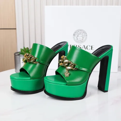 Wholesale Versace Slippers For Women #1431921 $118.00 USD, Wholesale Quality Replica Versace Slippers