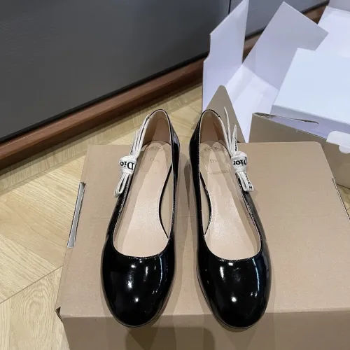 Replica Christian Dior Flat Shoes For Women #1432124 $92.00 USD for Wholesale