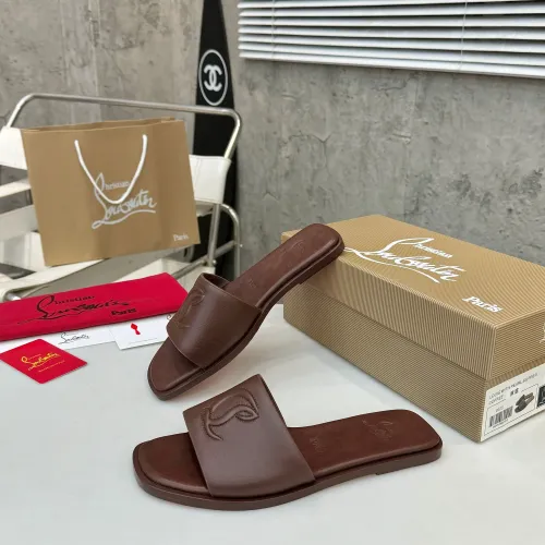 Replica Christian Louboutin CL Slippers For Women #1432221 $92.00 USD for Wholesale