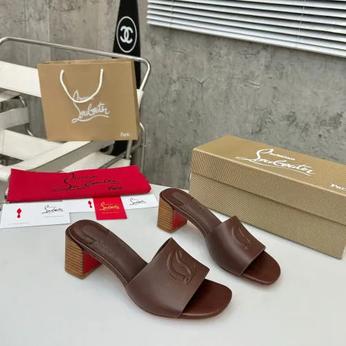 Replica Christian Louboutin CL Slippers For Women #1432222 $96.00 USD for Wholesale