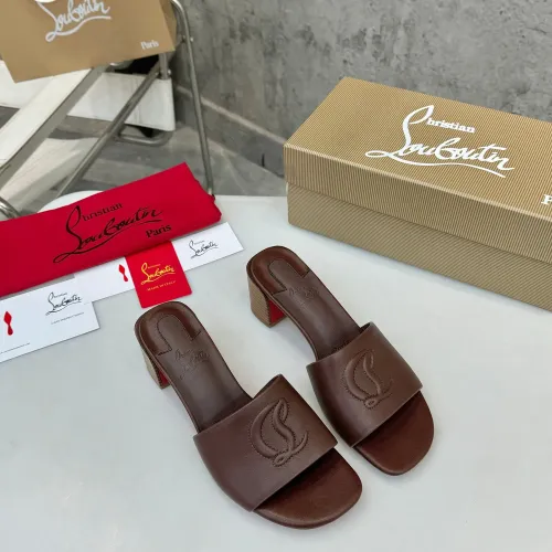 Replica Christian Louboutin CL Slippers For Women #1432222 $96.00 USD for Wholesale