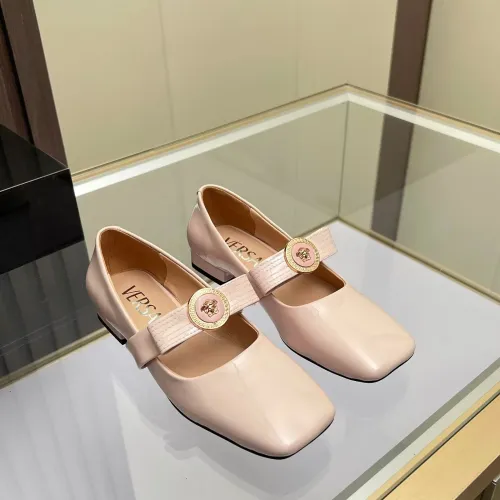 Wholesale Versace Flat Shoes For Women #1432235 $82.00 USD, Wholesale Quality Replica Versace Flat Shoes