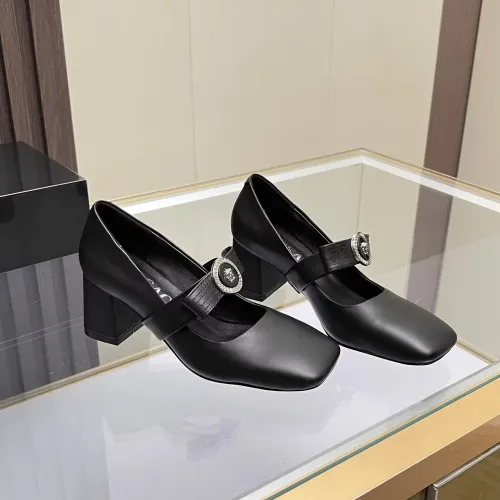 Wholesale Versace High-Heeled Shoes For Women #1432238 $82.00 USD, Wholesale Quality Replica Versace High-Heeled Shoes
