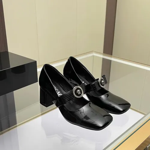 Wholesale Versace High-Heeled Shoes For Women #1432239 $82.00 USD, Wholesale Quality Replica Versace High-Heeled Shoes