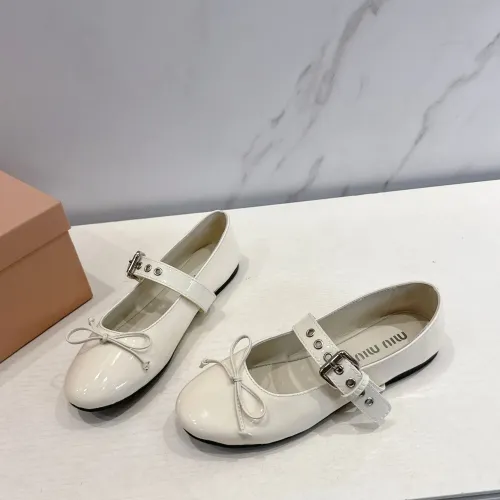Wholesale MIU MIU Flat Shoes For Women #1432289 $96.00 USD, Wholesale Quality Replica MIU MIU Flat Shoes