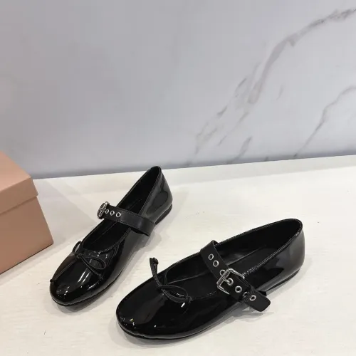 Wholesale MIU MIU Flat Shoes For Women #1432290 $96.00 USD, Wholesale Quality Replica MIU MIU Flat Shoes