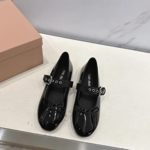 Replica MIU MIU Flat Shoes For Women #1432290 $96.00 USD for Wholesale