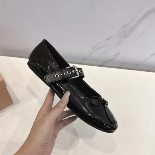 Replica MIU MIU Flat Shoes For Women #1432290 $96.00 USD for Wholesale