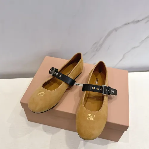 Replica MIU MIU Flat Shoes For Women #1432291 $96.00 USD for Wholesale