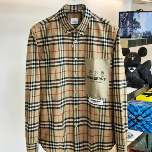 Wholesale Burberry Shirts Long Sleeved For Men #1432636 $64.00 USD, Wholesale Quality Replica Burberry Shirts
