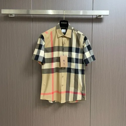 Wholesale Burberry Shirts Short Sleeved For Men #1432664 $56.00 USD, Wholesale Quality Replica Burberry Shirts