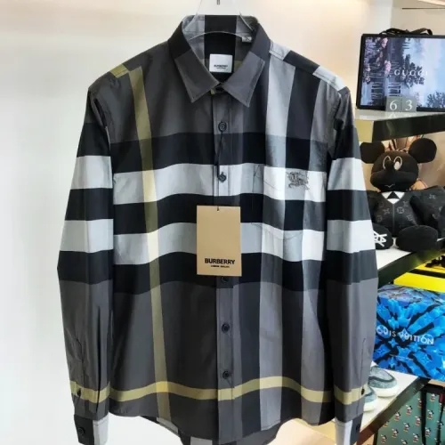 Wholesale Burberry Shirts Long Sleeved For Men #1432669 $64.00 USD, Wholesale Quality Replica Burberry Shirts