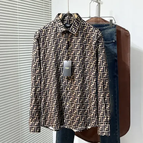 Wholesale Fendi Shirts Long Sleeved For Men #1432675 $60.00 USD, Wholesale Quality Replica Fendi Shirts