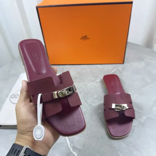 Replica Hermes Slippers For Women #1432991 $85.00 USD for Wholesale