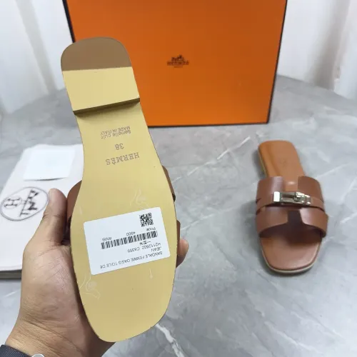 Replica Hermes Slippers For Women #1432995 $85.00 USD for Wholesale