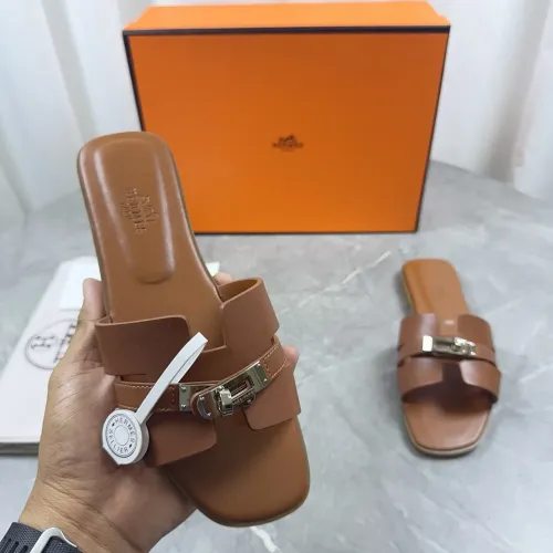 Replica Hermes Slippers For Women #1432995 $85.00 USD for Wholesale