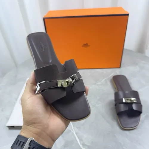 Replica Hermes Slippers For Women #1432996 $85.00 USD for Wholesale
