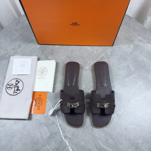 Replica Hermes Slippers For Women #1432996 $85.00 USD for Wholesale