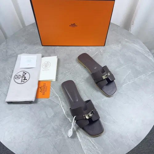 Replica Hermes Slippers For Women #1432996 $85.00 USD for Wholesale
