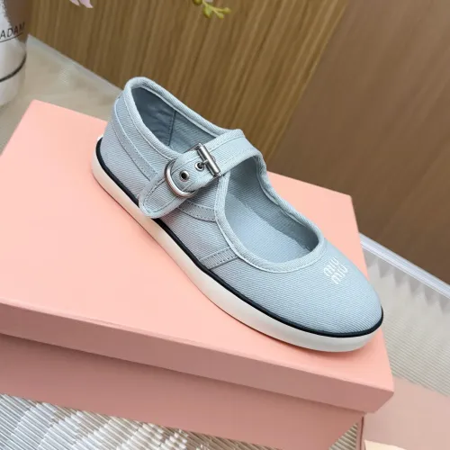 Replica MIU MIU Flat Shoes For Women #1433018 $76.00 USD for Wholesale