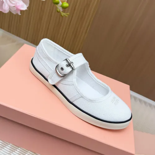 Replica MIU MIU Flat Shoes For Women #1433019 $76.00 USD for Wholesale