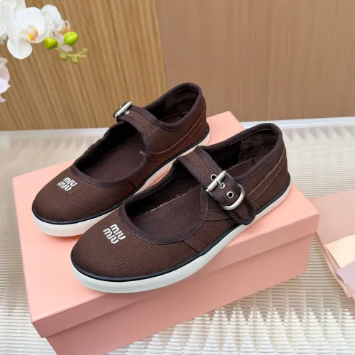 Wholesale MIU MIU Flat Shoes For Women #1433021 $76.00 USD, Wholesale Quality Replica MIU MIU Flat Shoes
