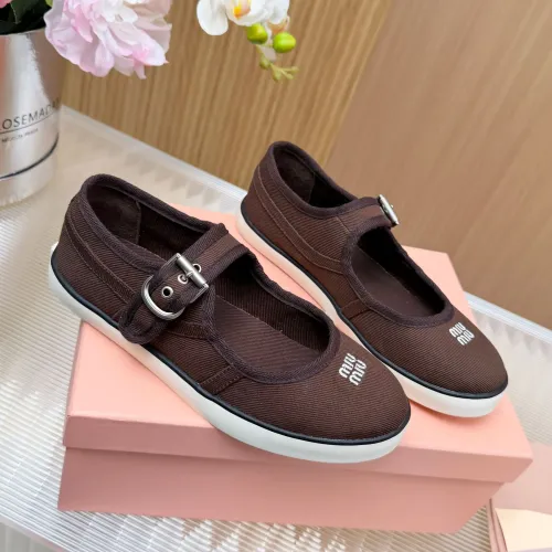 Replica MIU MIU Flat Shoes For Women #1433021 $76.00 USD for Wholesale