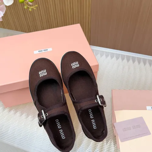 Replica MIU MIU Flat Shoes For Women #1433021 $76.00 USD for Wholesale