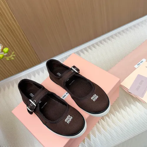 Replica MIU MIU Flat Shoes For Women #1433021 $76.00 USD for Wholesale