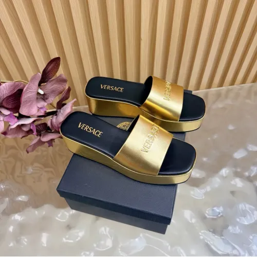 Wholesale Versace Slippers For Women #1433096 $105.00 USD, Wholesale Quality Replica Versace Slippers