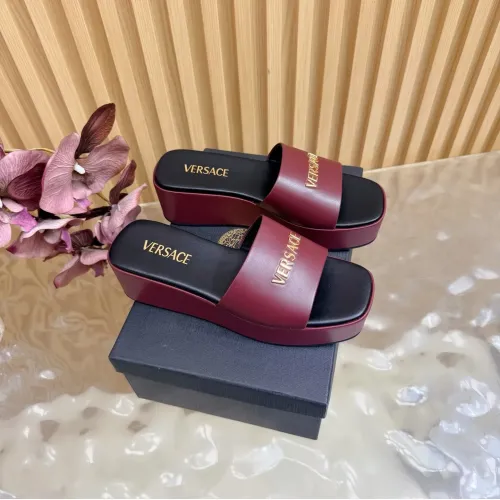 Wholesale Versace Slippers For Women #1433101 $105.00 USD, Wholesale Quality Replica Versace Slippers