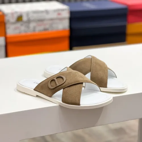 Replica Christian Dior Slippers For Men #1433212 $60.00 USD for Wholesale