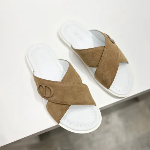 Replica Christian Dior Slippers For Men #1433212 $60.00 USD for Wholesale
